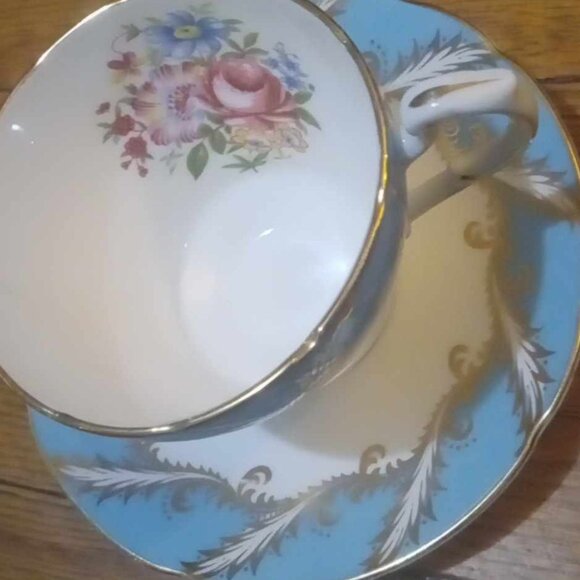 PARAGON! Antique Fine Bone China made in england pattern# E104H cup+saucer Set - Picture 2 of 5